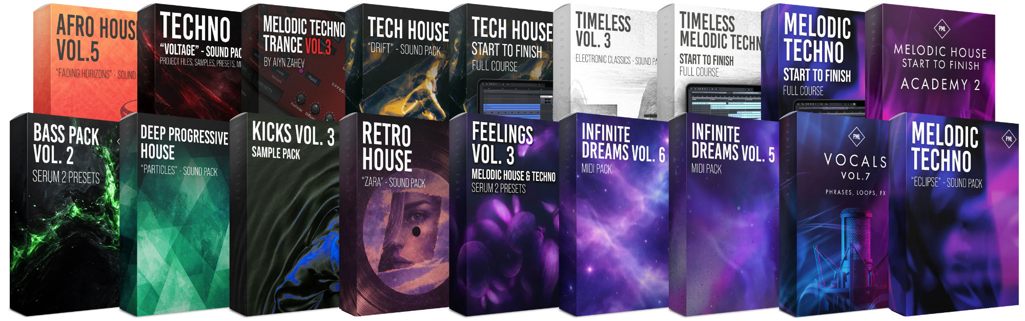 Product Boxes from included products.